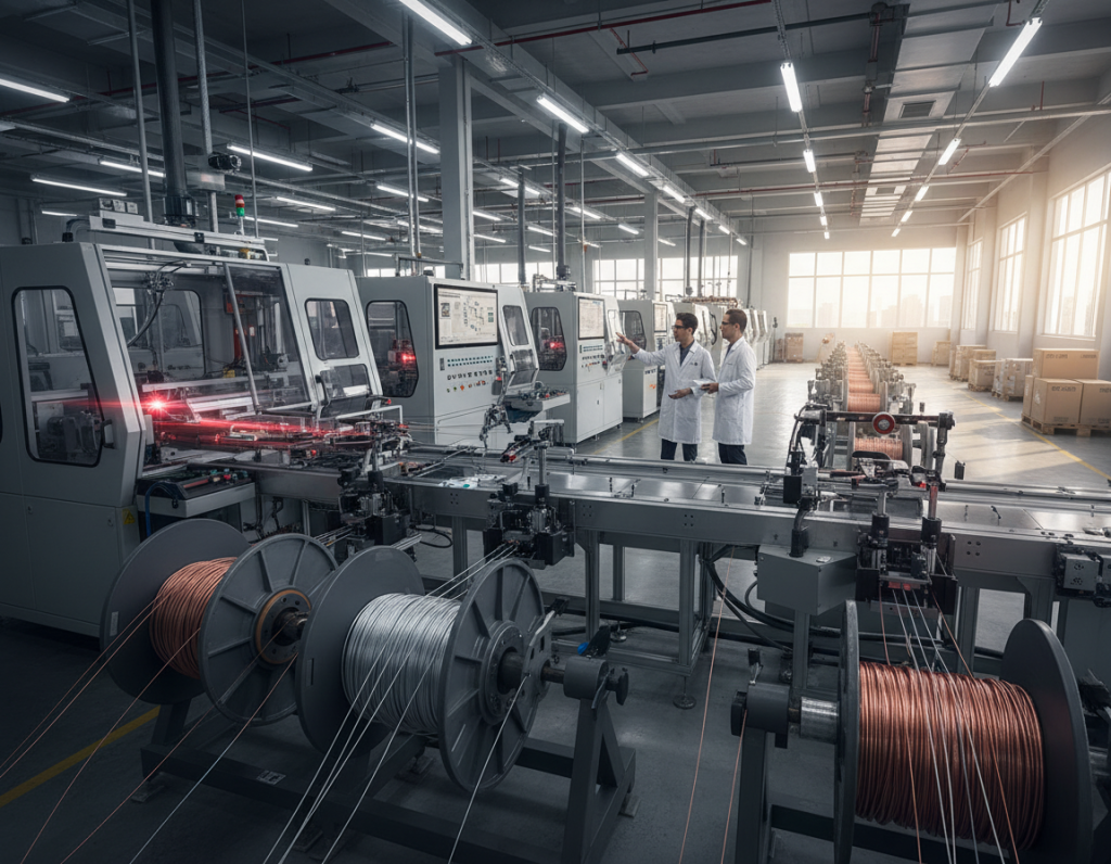 Line Balancing for a Fiber Cable Sheathing Line