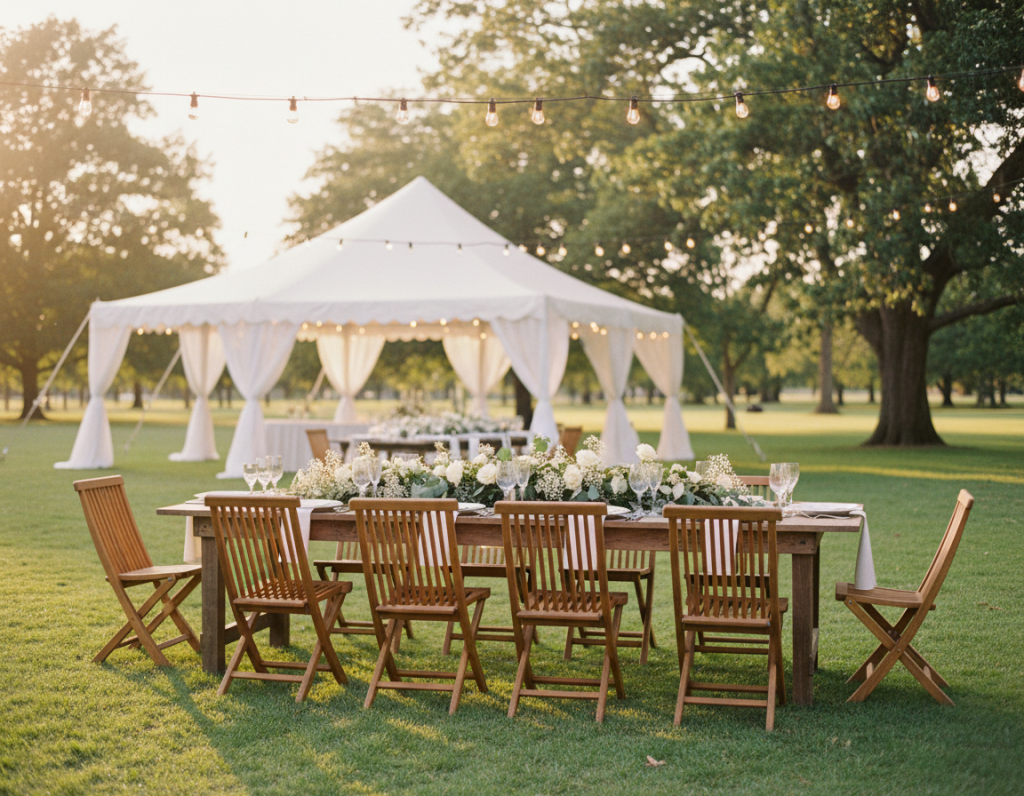 Party Tent Rentals With Tables, Chairs, Lighting, and Event Essentials